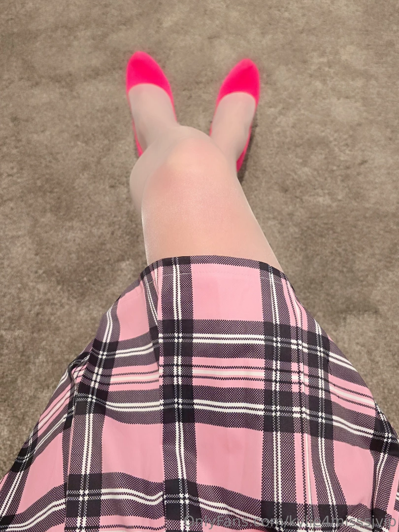 Got to love a pink skirt and white stockings part 1 