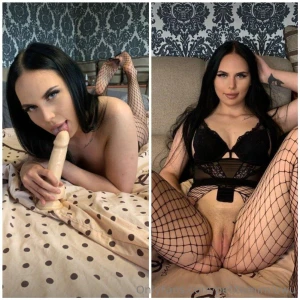 She looks into your eyes and spreads her wet pussy for you and with part 12