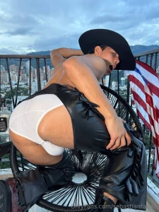 Just a cowboy and his best asset zoom in i know you want to