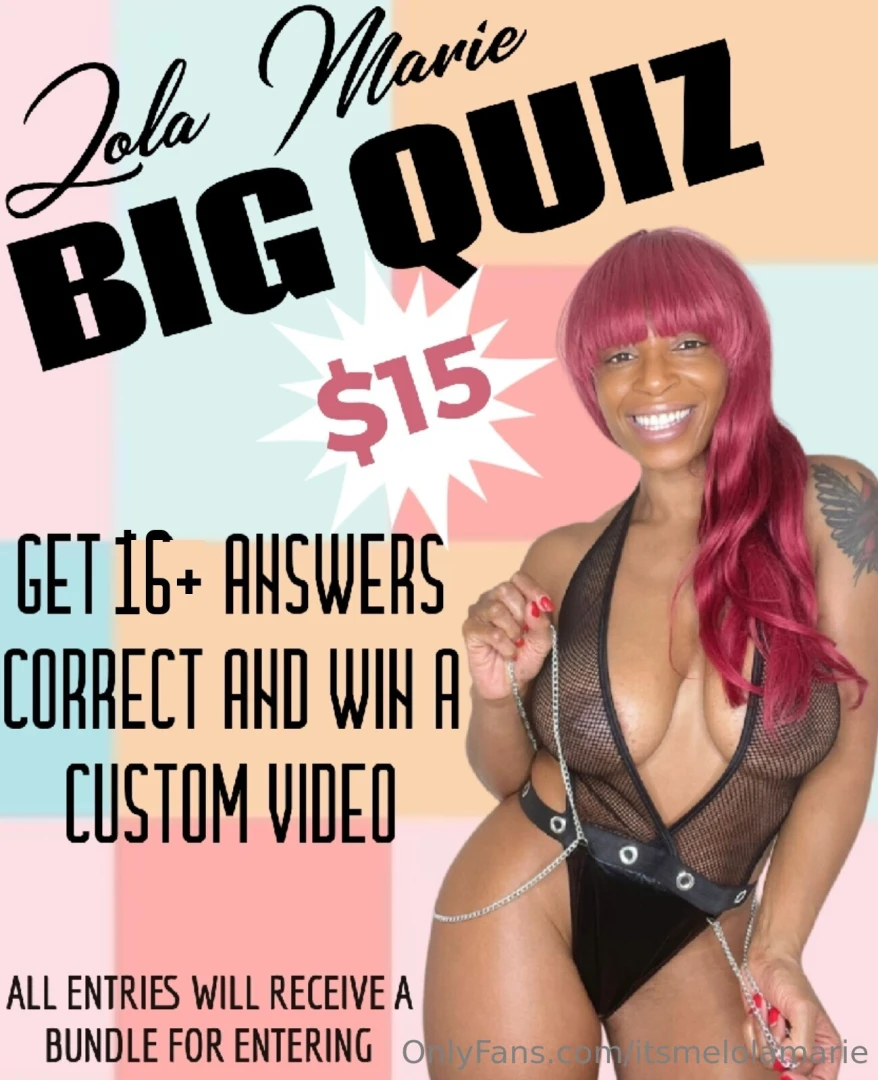 Lola marie - big quiz let s see out of all my fans who knows me the 