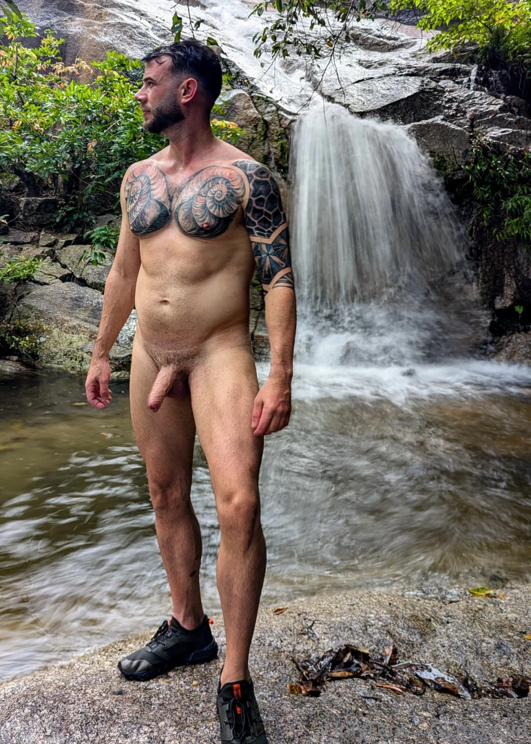 Wandered through the rainforest to a waterfall on a rainy day couldn t 