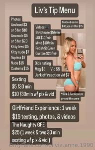 Tip menu as requested