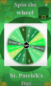 St patricks wheel test your luck to win amazing prizes such a a custom