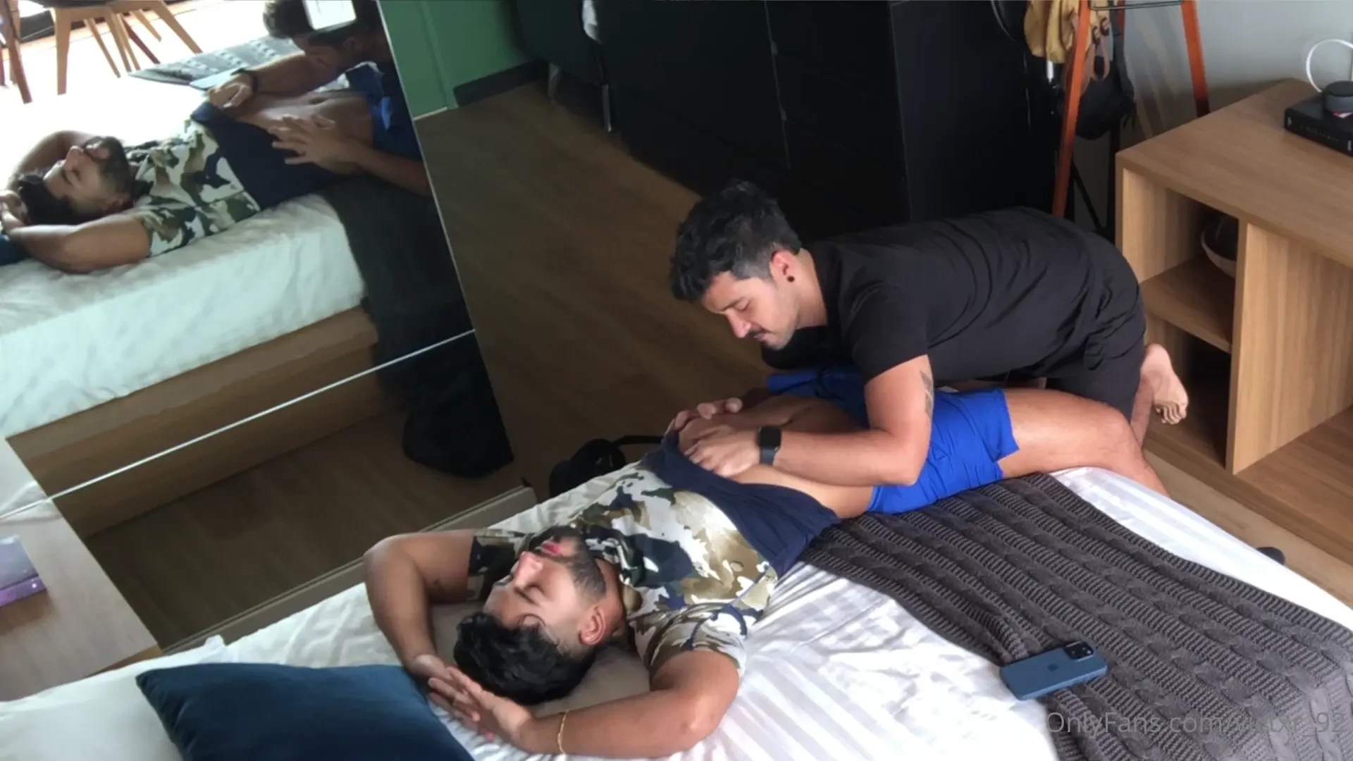 Spending some quality time together before the cameraman arrives 