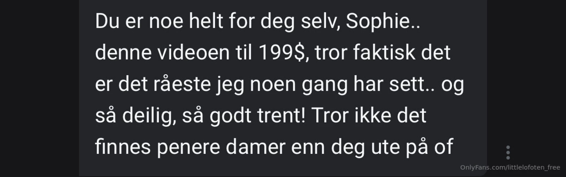 Takk for alle de fine tilbakemeldingene dere gj r dagene mine s mye part 2 