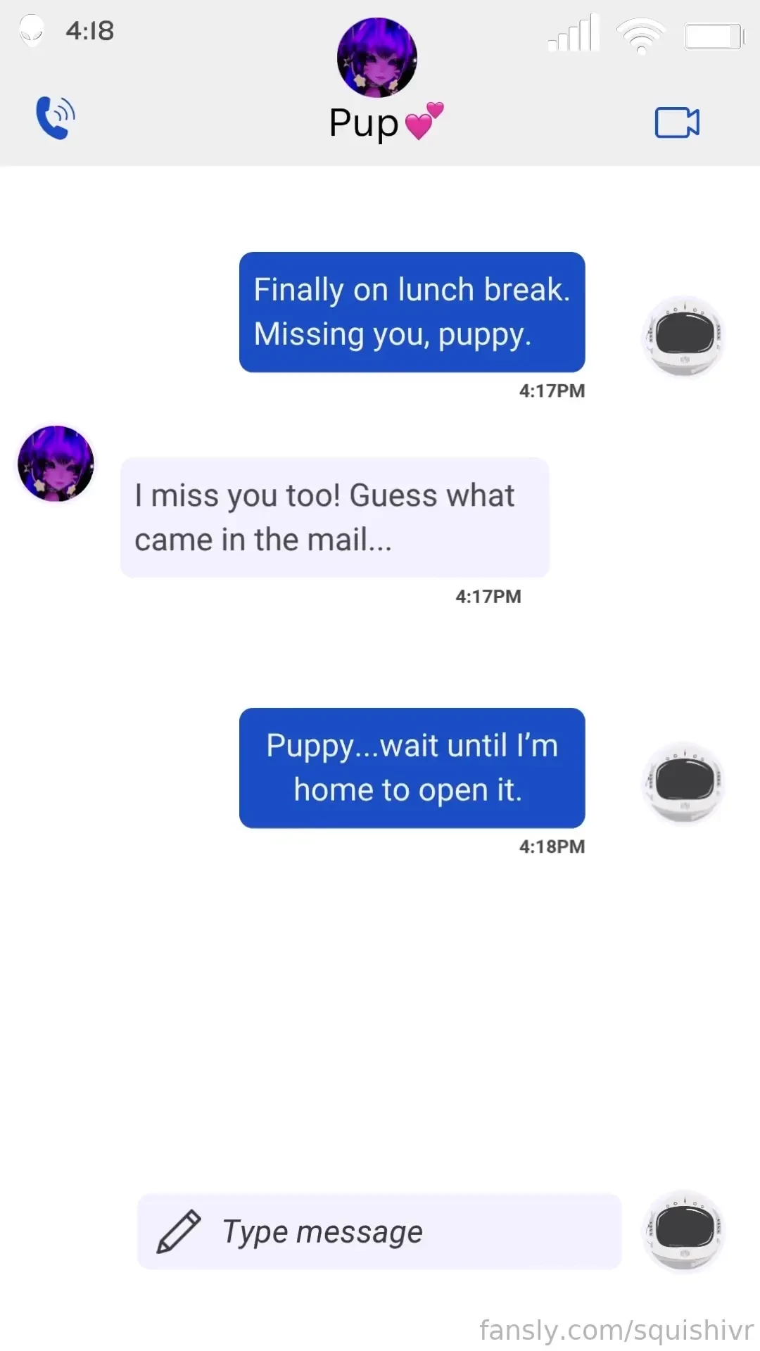 Your bratty sub is home alone while you re at work and sends you this 