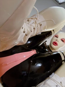 Am i looking like a true latex doll part 12