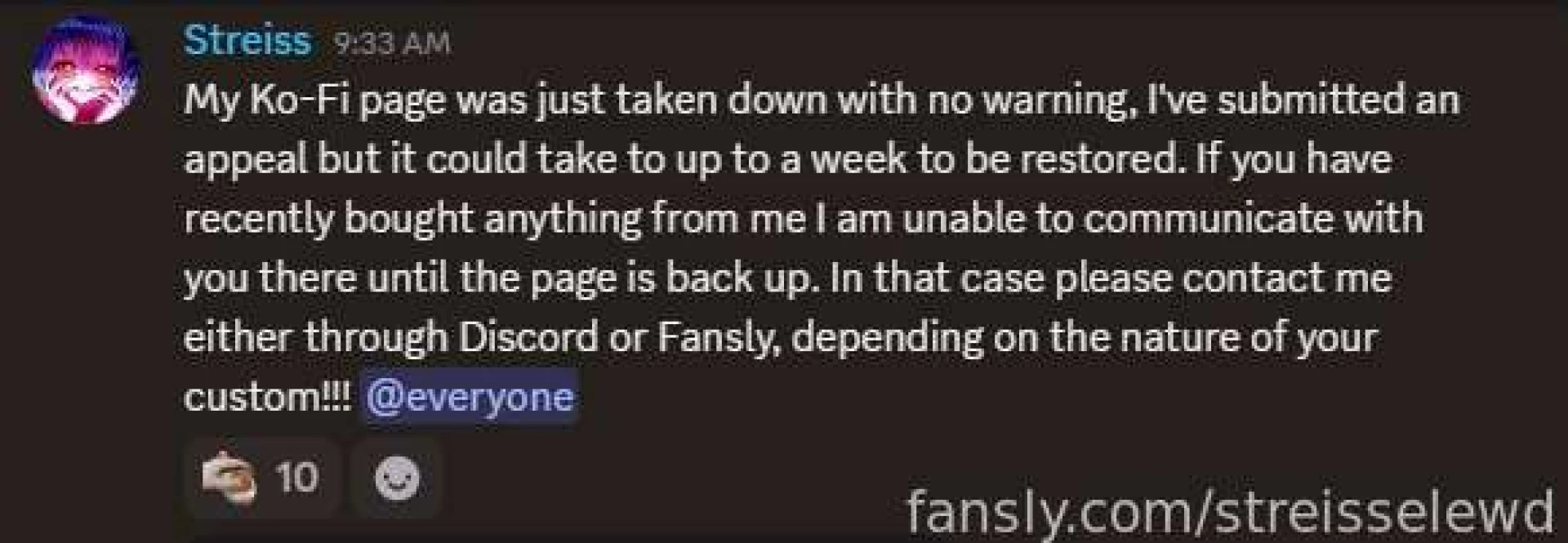 Reposting here my ko-fi was taken down im unable to message anyone 