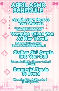 This month s patreon exclusive audio schedule is now up expect these