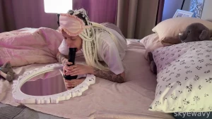 Custom innocent morning with my yin yang mouth stretchers very