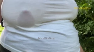 This is what i get for going on a braless walk wet patches lactation