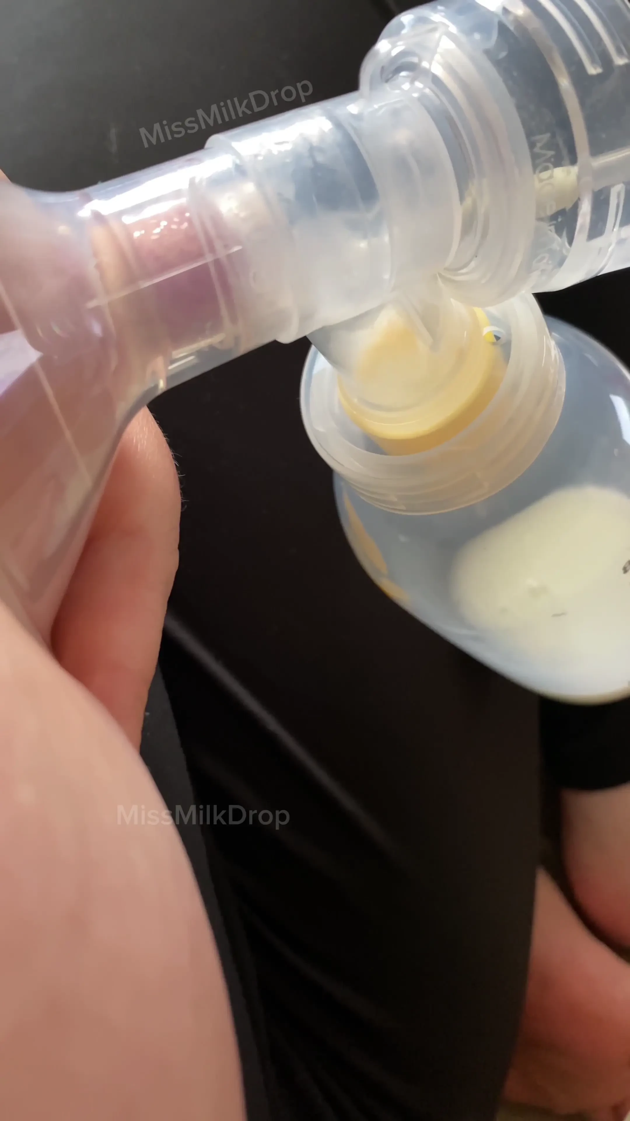 Grabbed my camera to capture this powerful letdown you can see my milk 