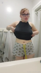 I like watching my tits bounce all around when i m brushing my teeth