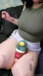 You wanna replace the duck stuffed animal with ur head don t you baby