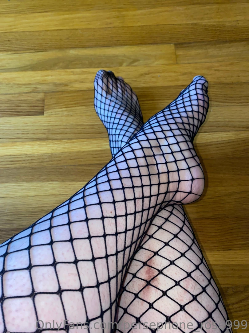 It s been a while bbs enjoy some fishnet feet and thick thigh pics 
