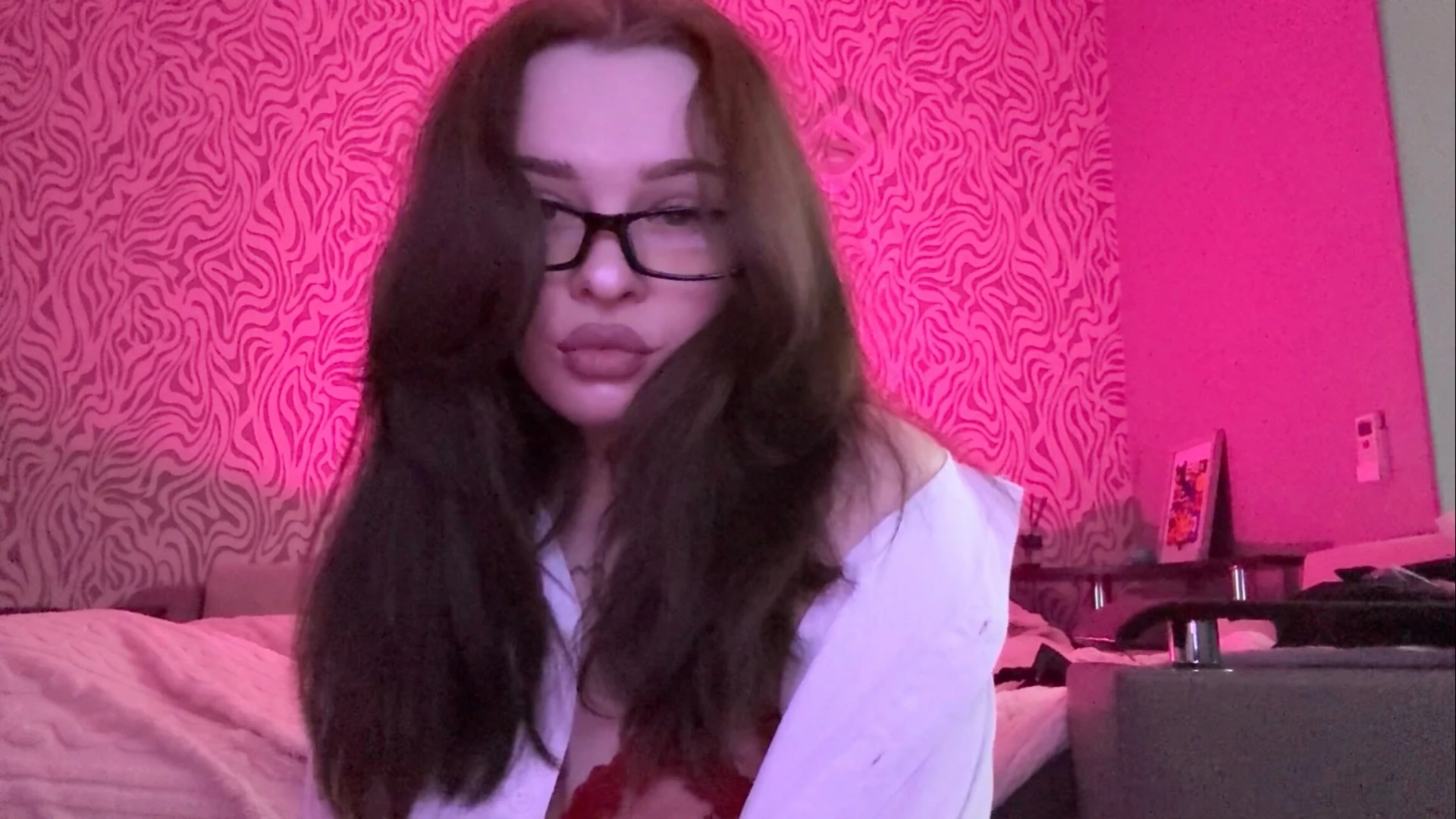I m not just wearing glasses tonight i m wearing intentions red lace 