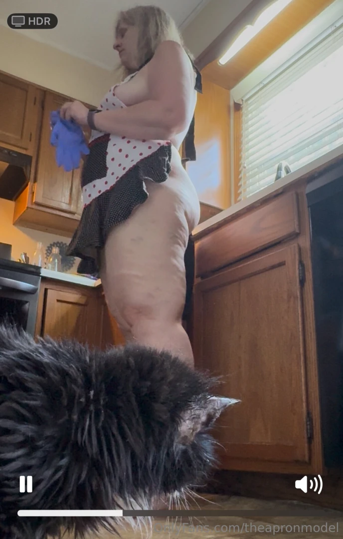 Kitchen time naked of course 