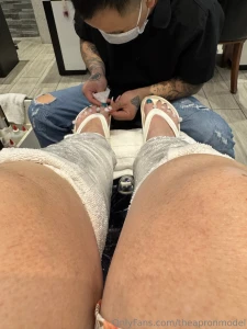 Pedicure day over the weekend look at the pretty blues at the end hope part 2