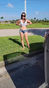 I almost flashed you almost this top came up the girls popped out and