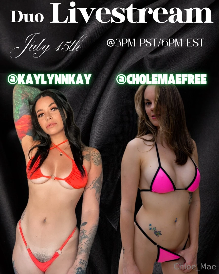 Duo live show w kaylynnkay tuesday july 15 at 6pm est this is going to 