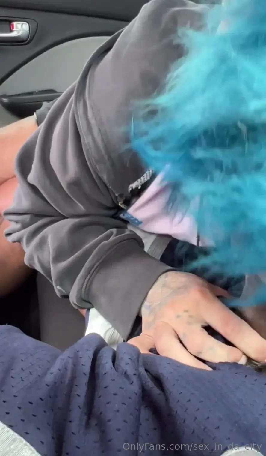 Swallowing my bbc in the backseat different angle 