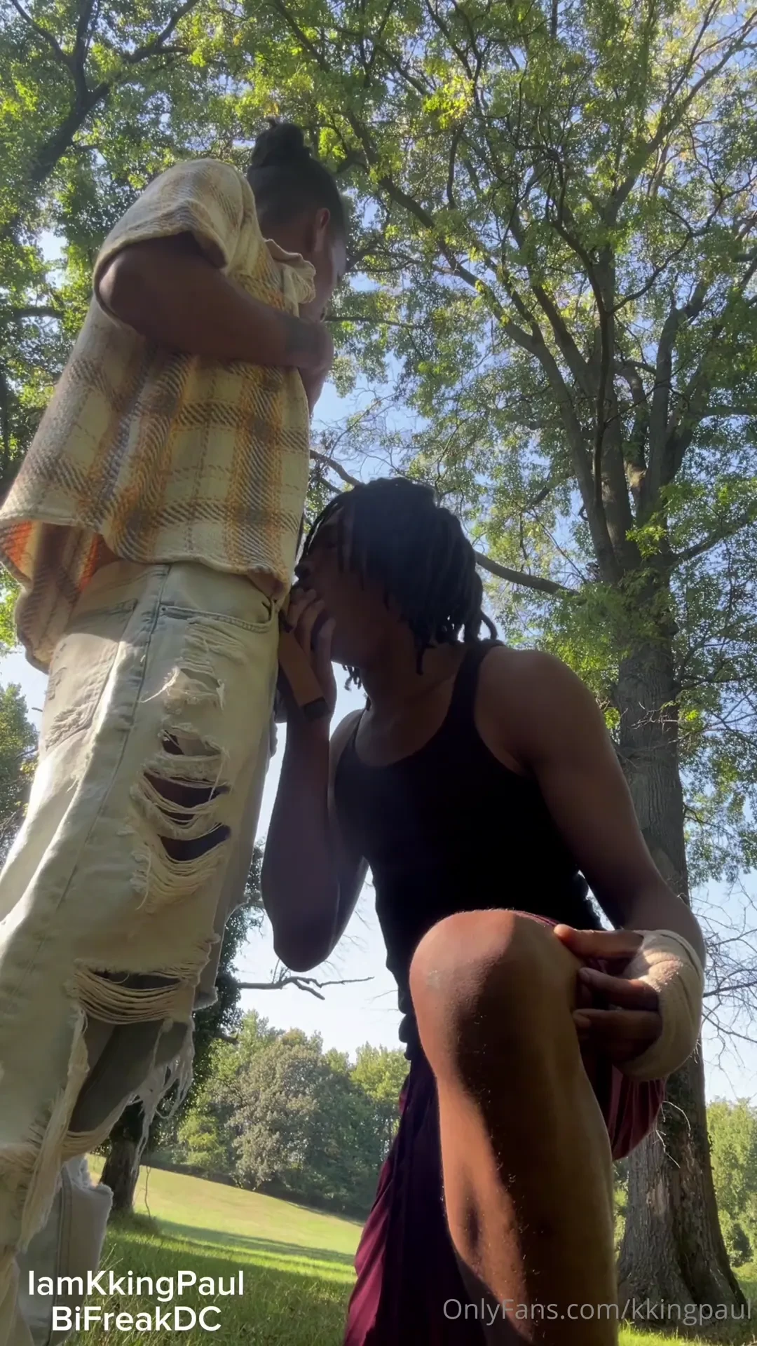 Sucked off my homie thebifreakdmv on the nature trail i think he 