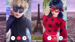 Ladybug and catnoir get a little bit horny after their facetime