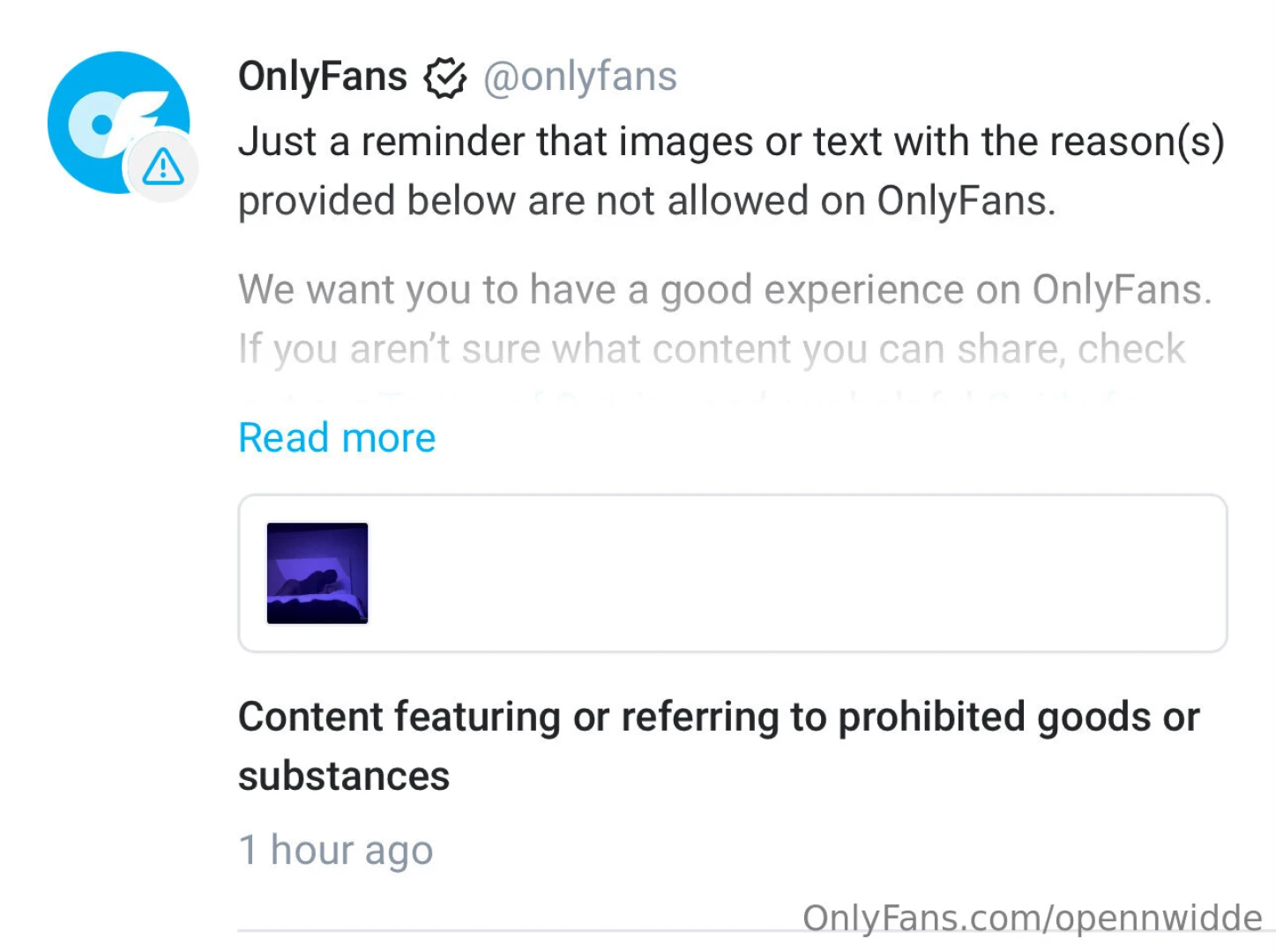 So they took that down because of the talking dm me 