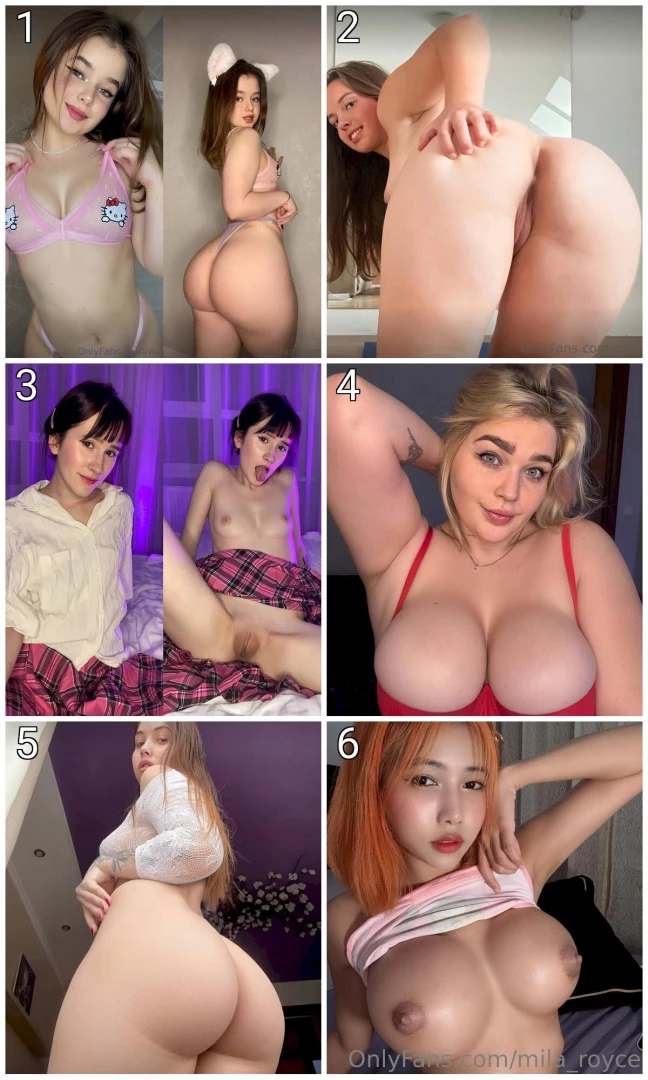 Follow my besties for hot content 1 sasha_kitty 2 only mira 3 