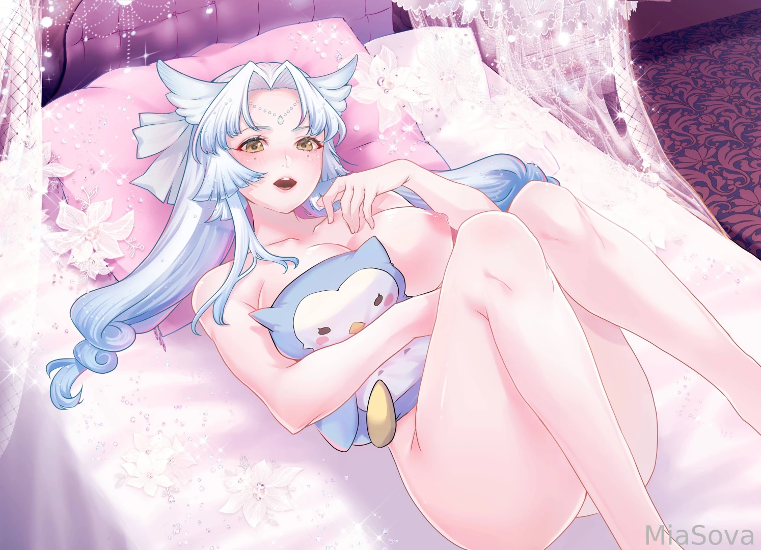 What color are the sheets guests art art nsfw anime lingerie 