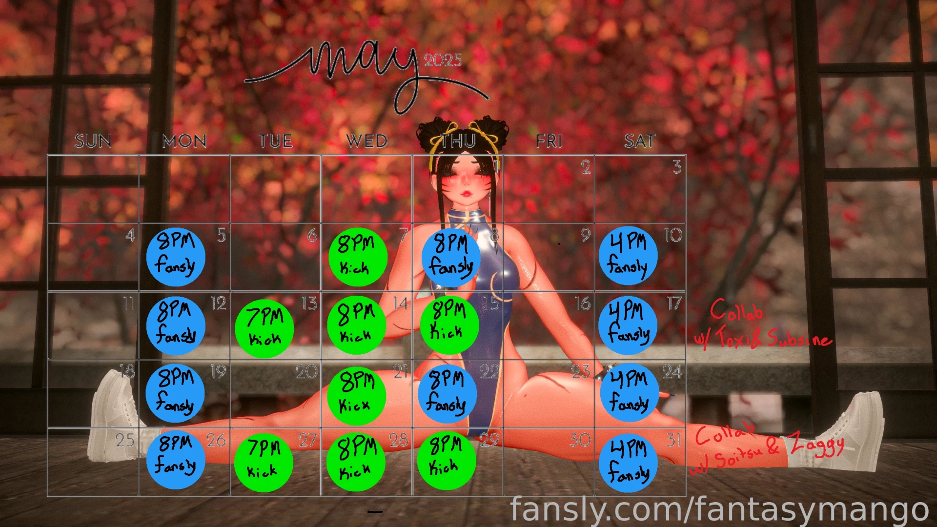 Streaming schedule for this month 